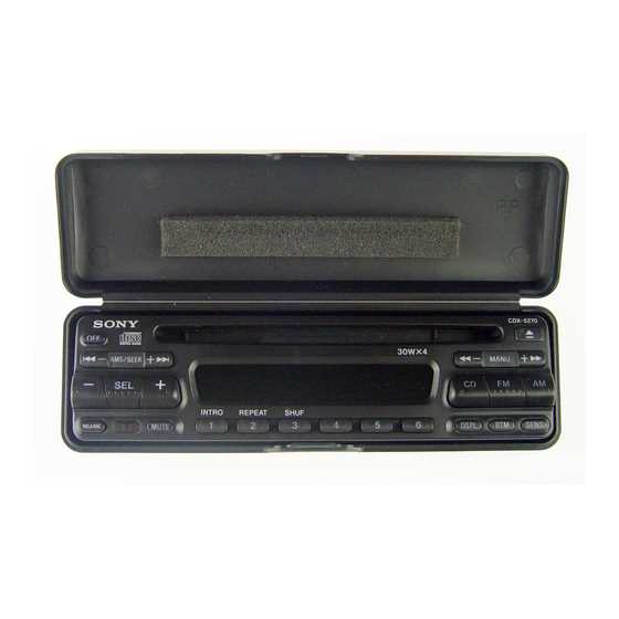 suomenkielinen k&auml;ytt&ouml;ohje sony cdx 4270r