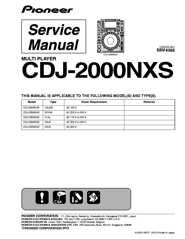 pioneer cdj 2000nxs k&auml;ytt&ouml;ohje