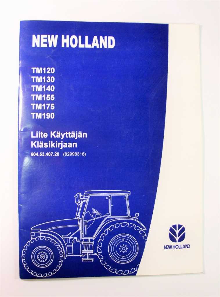 tm 165 new holland käyttöohje kirja tm 165 new holland käyttöohje kirja