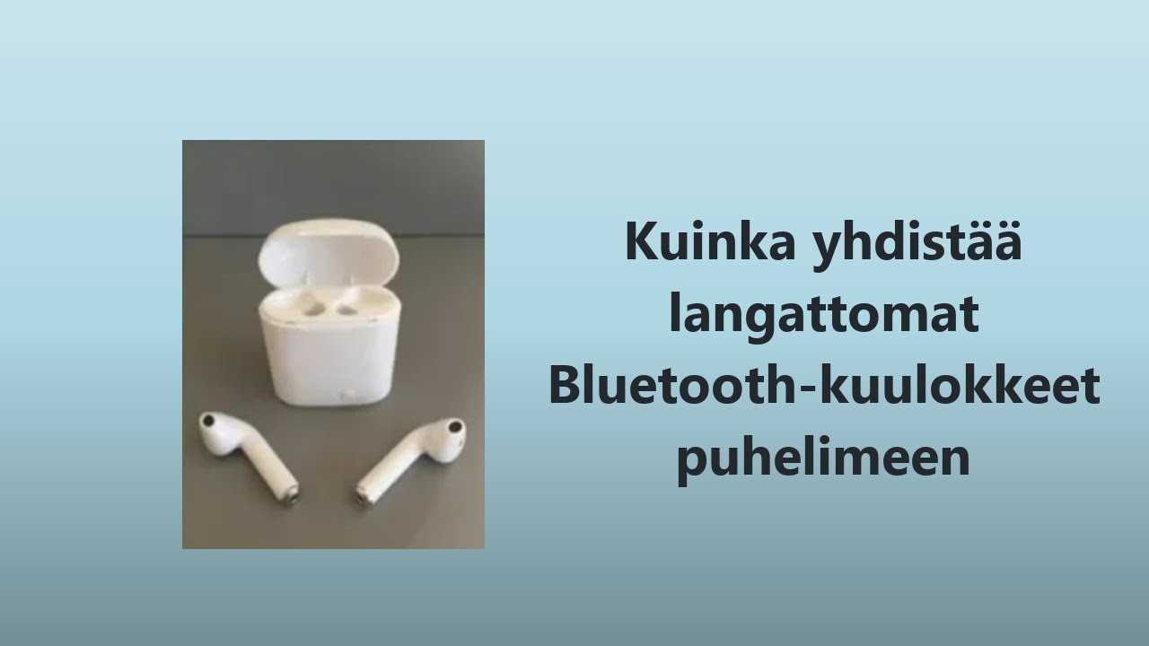 ideale bluetooth kuulokkeet k&auml;ytt&ouml;ohje
