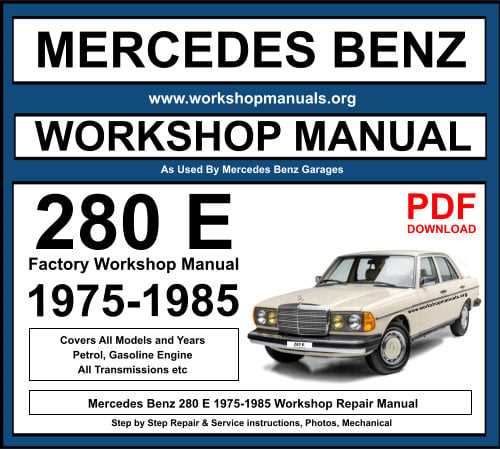 mersedes benz e 280 k&auml;ytt&ouml;ohje