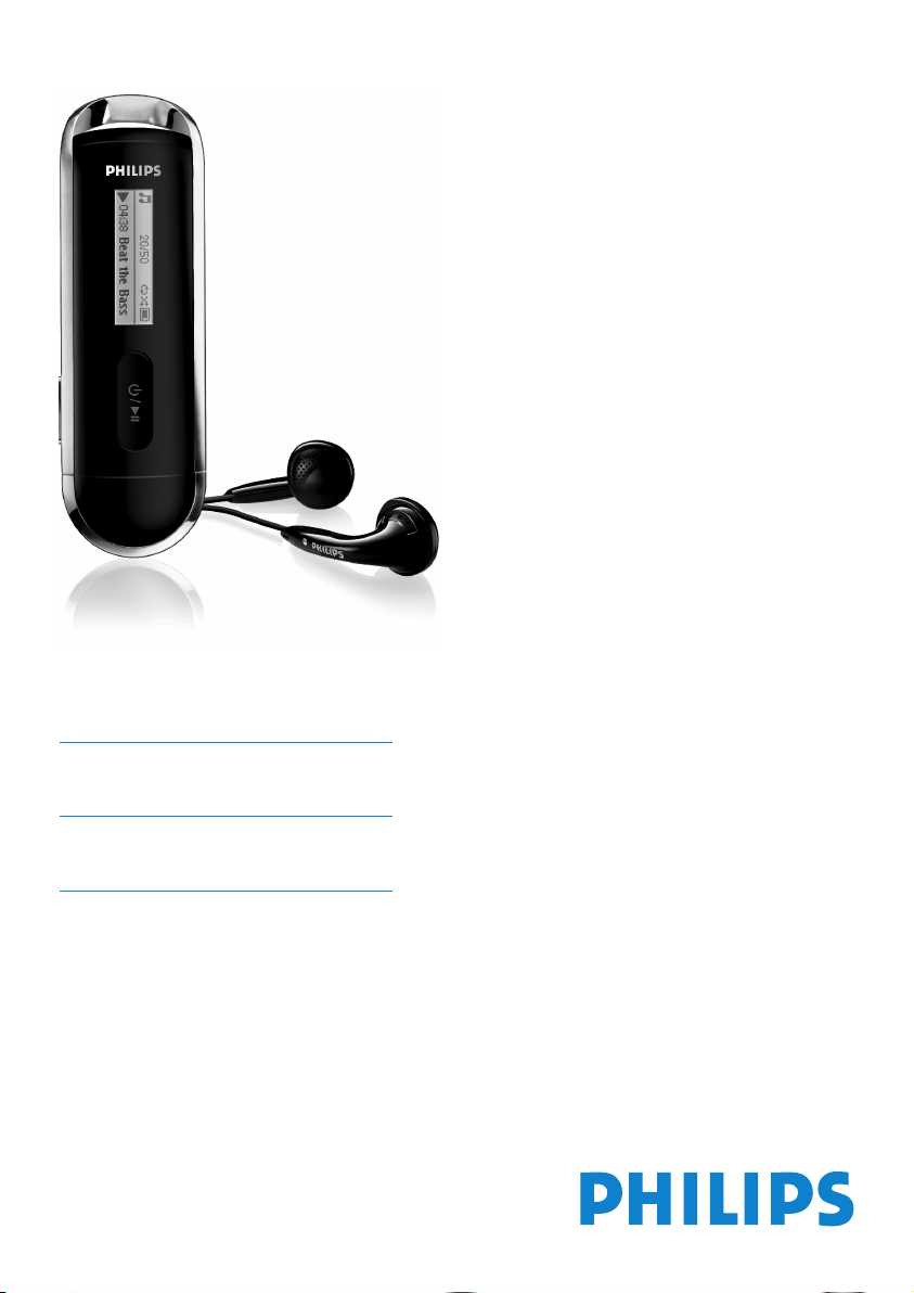 philips mp3 player k&auml;ytt&ouml;ohje