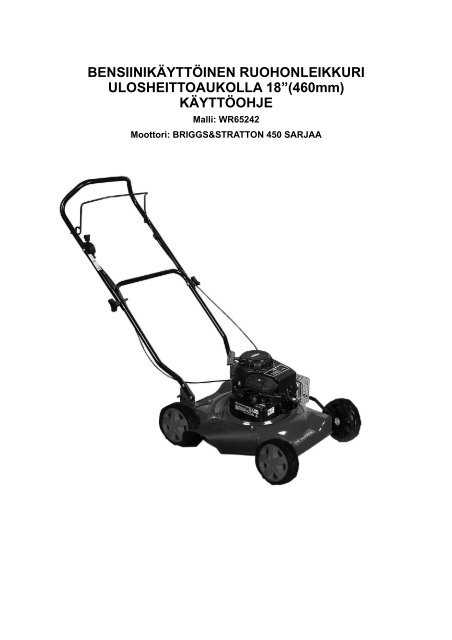 mcculloch 450e ruohonleikkuri k&auml;ytt&ouml;ohje