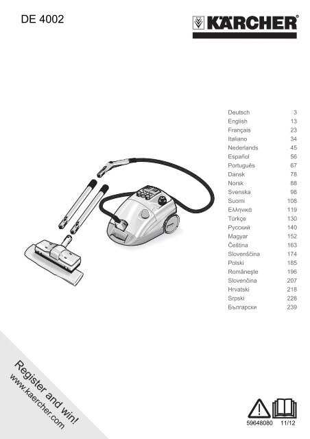 k&auml;rcher se 4002 k&auml;ytt&ouml;ohje