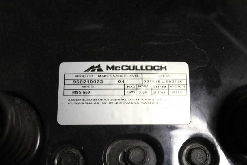mcculloch m95 66x k&auml;ytt&ouml;ohje