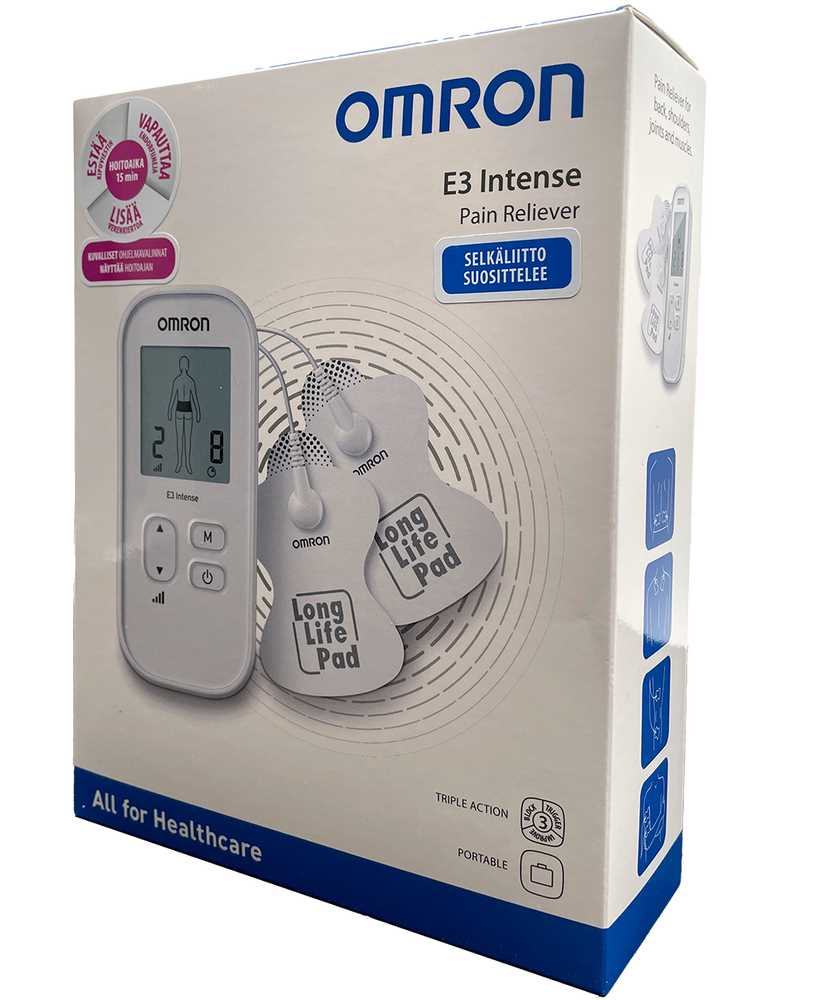 omron e3 intense k&auml;ytt&ouml;ohje suomi