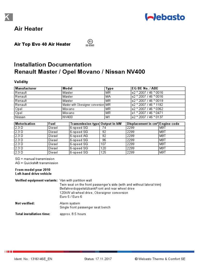 opell movano webasto k&auml;ytt&ouml;ohje