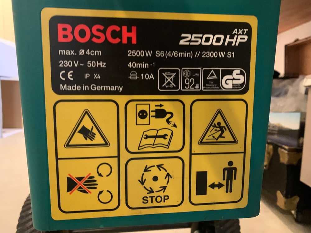 oksasilppuri boch axt 2500 hp käyttöohje oksasilppuri boch axt 2500 hp käyttöohje