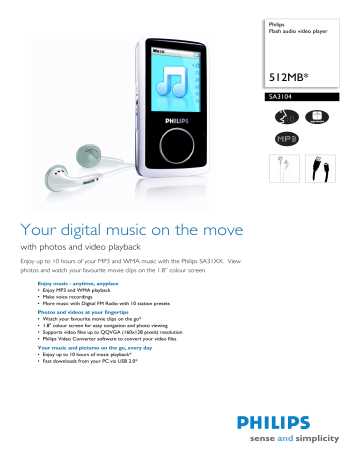 philips mp3 player k&auml;ytt&ouml;ohje