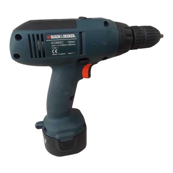 black & decker kc96c k&auml;ytt&ouml;ohje