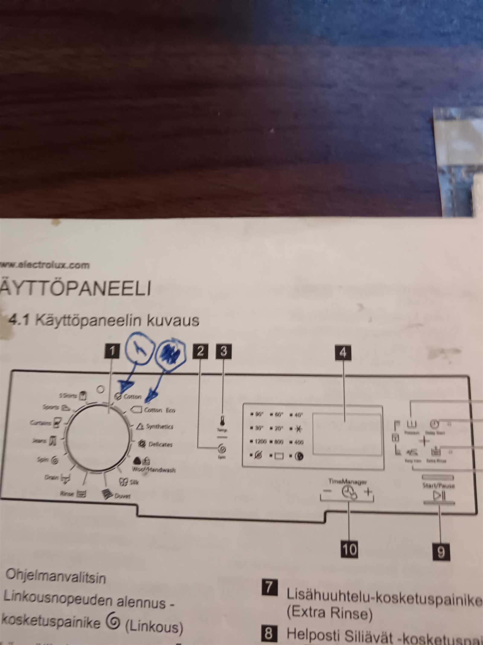 electrolux tw30a6127 pyykinpesukone k&auml;ytt&ouml;ohje