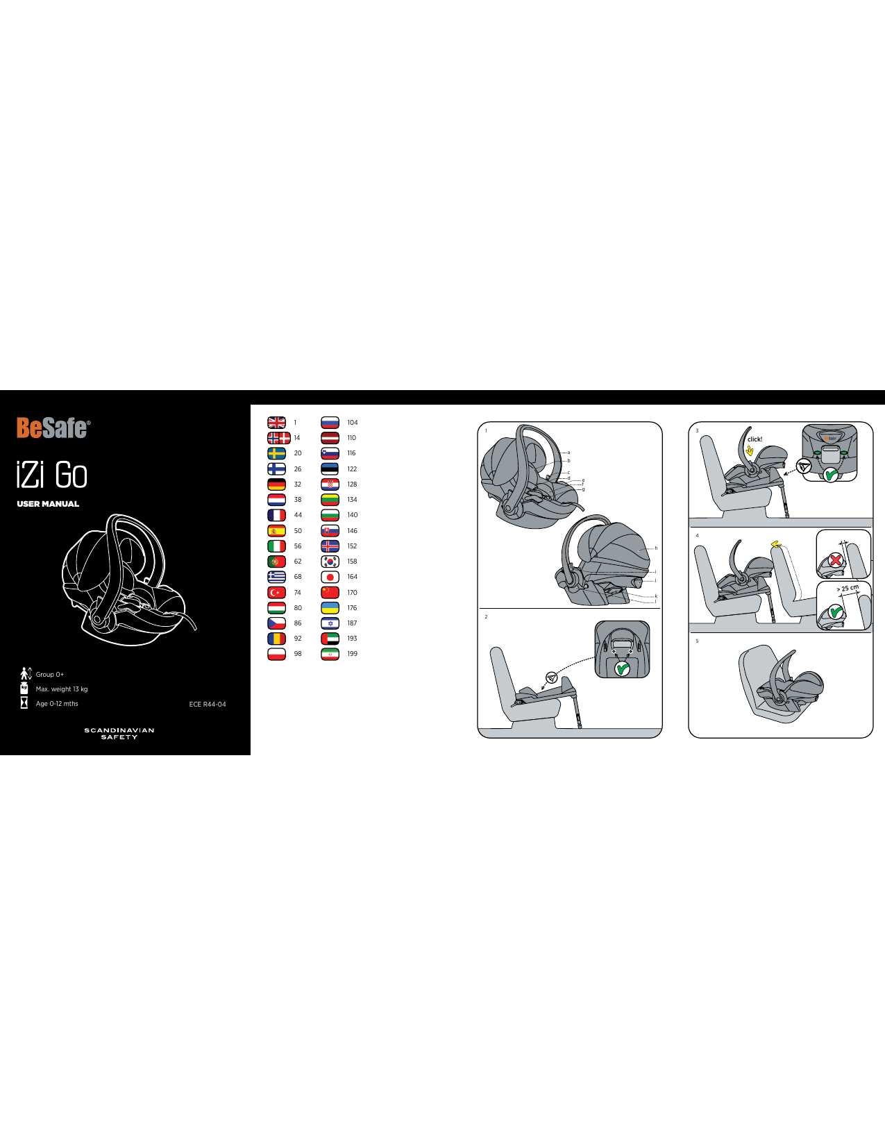 izi combi isofix ece r44 04 k&auml;ytt&ouml;ohje