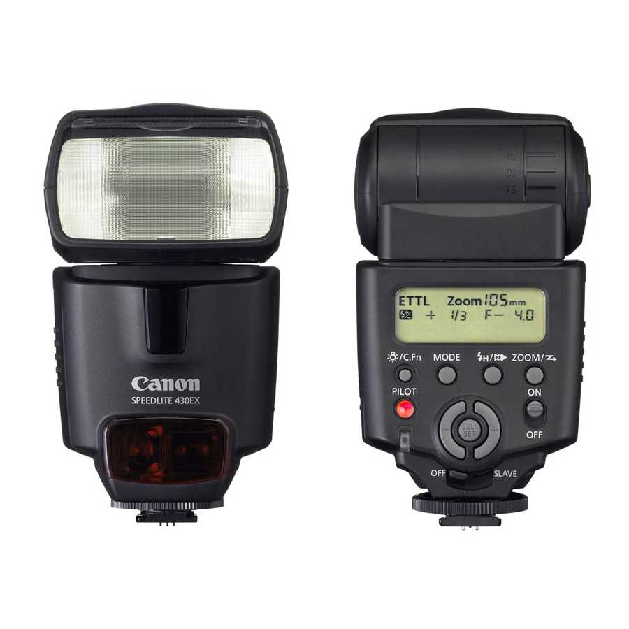 speedlite 430ex ii käyttöohje speedlite 430ex ii käyttöohje