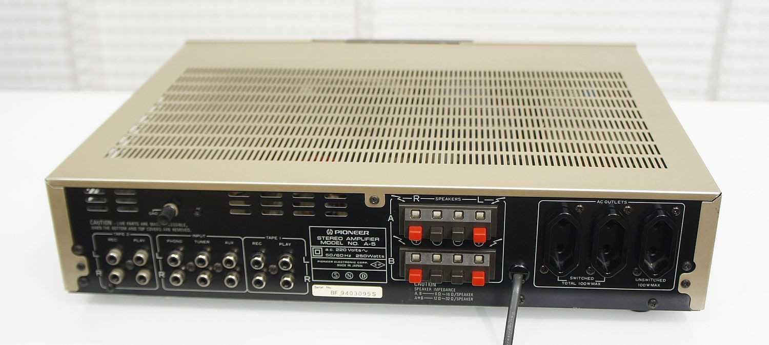 stereovahvistin pioneer amplifier a5 k&auml;ytt&ouml;ohje