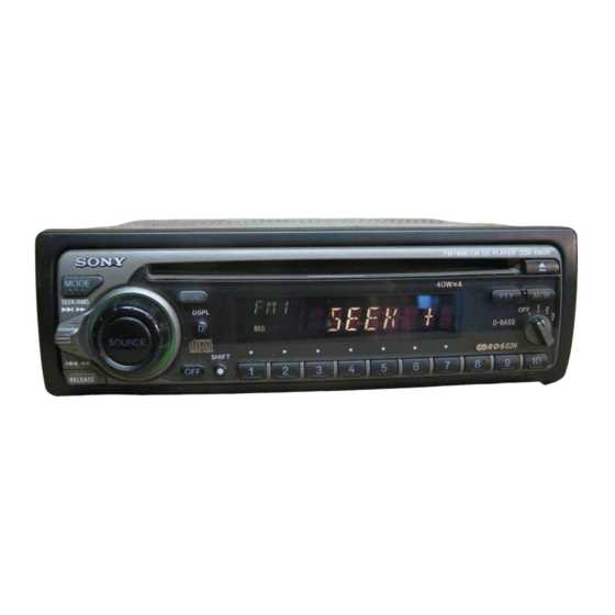 suomenkielinen k&auml;ytt&ouml;ohje sony cdx 4270r