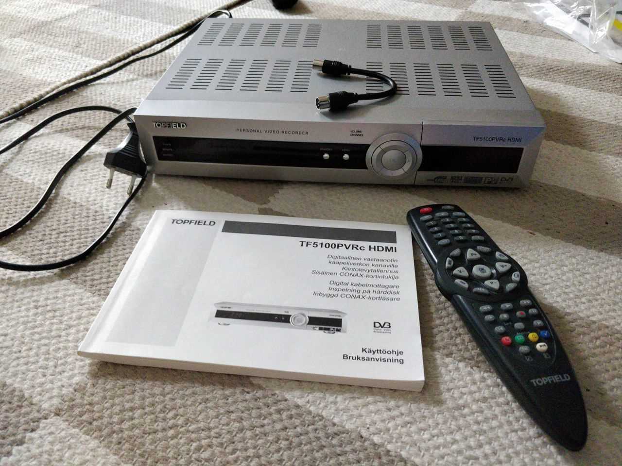 topfield hd dv3 k&auml;ytt&ouml;ohje