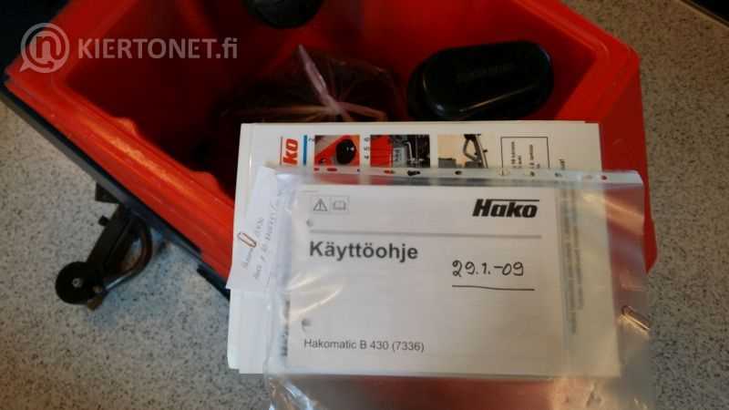 hakomatic b 430 k&auml;ytt&ouml;ohje