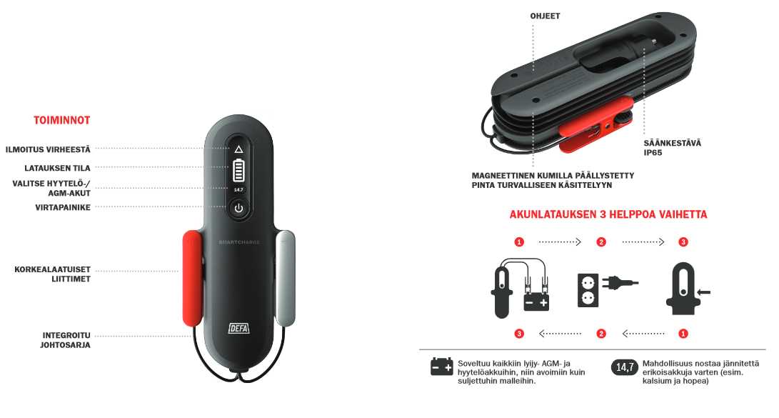 defa smartcharge 8a k&auml;ytt&ouml;ohje