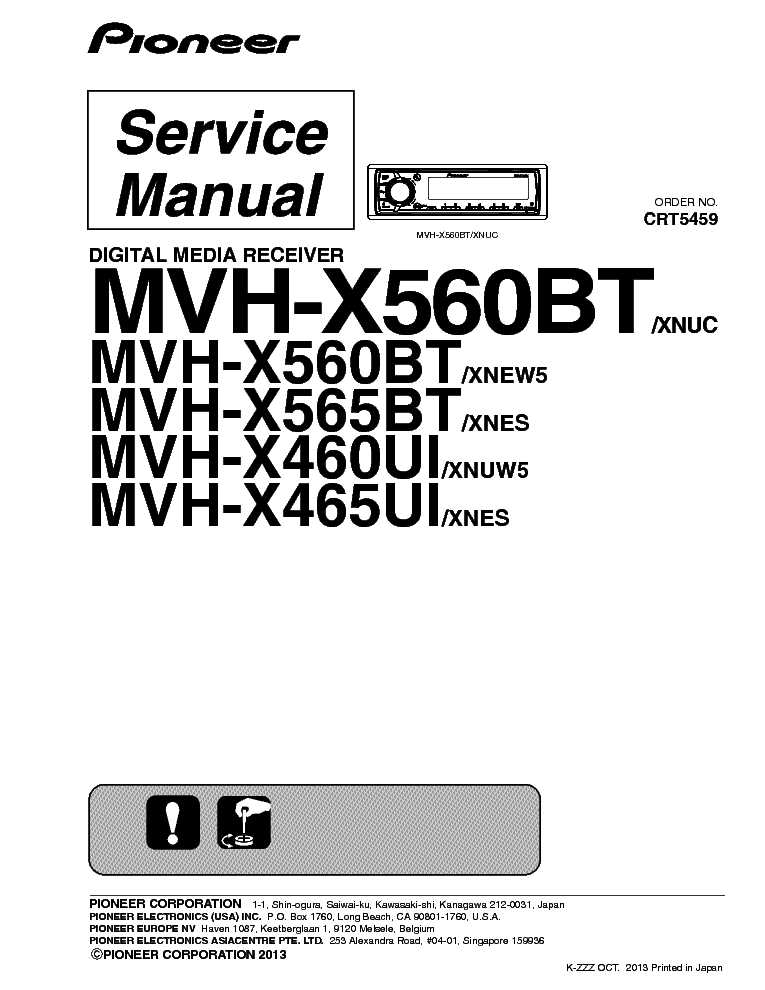 pioneer mvh x560bt k&auml;ytt&ouml;ohje