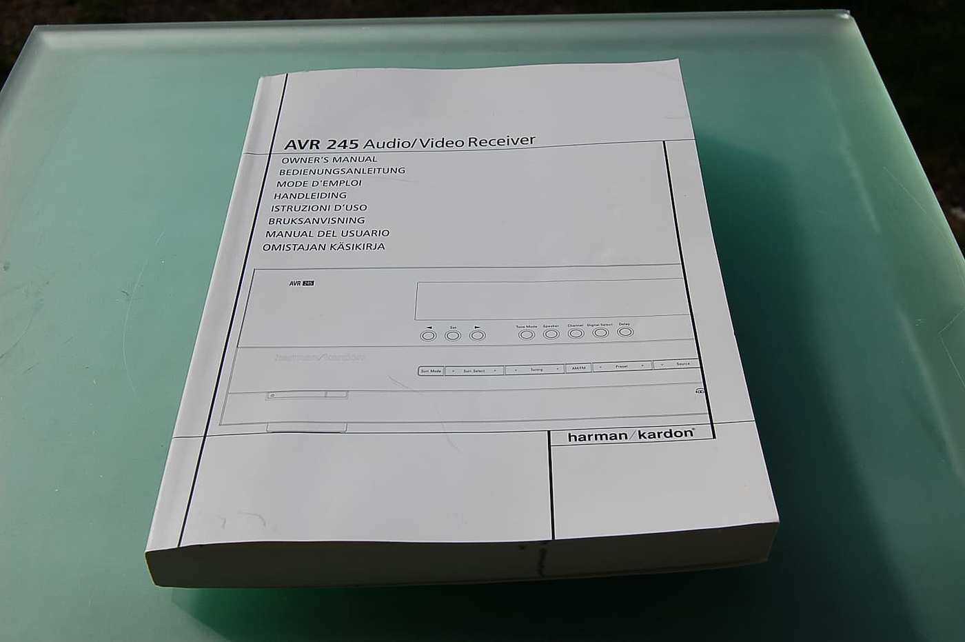 harman kardon avr 245 k&auml;ytt&ouml;ohje