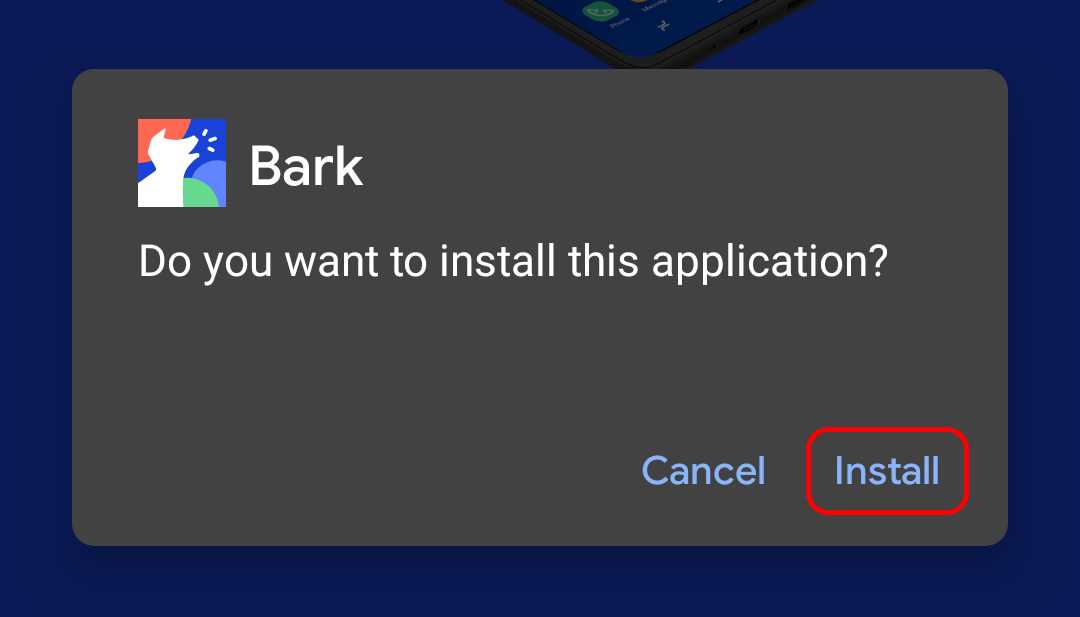 b bark k&auml;ytt&ouml;ohje android