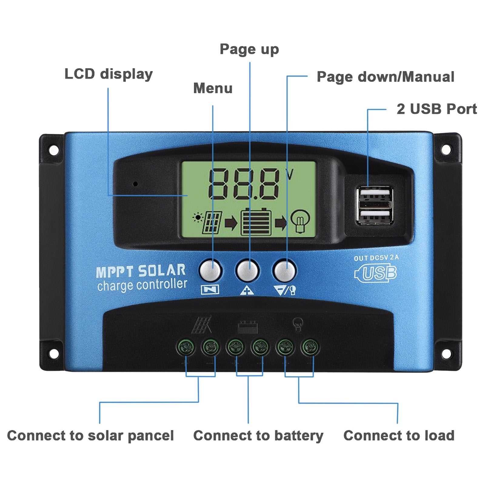 mppt solar charge controller k&auml;ytt&ouml;ohje