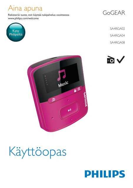 philips gogear mp3 k&auml;ytt&ouml;ohje
