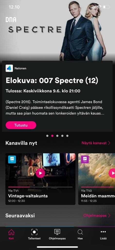 dna tv hubi k&auml;ytt&ouml;ohje ohjelman nauhoittaminen