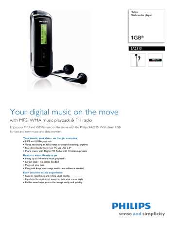 philips mp3 player k&auml;ytt&ouml;ohje