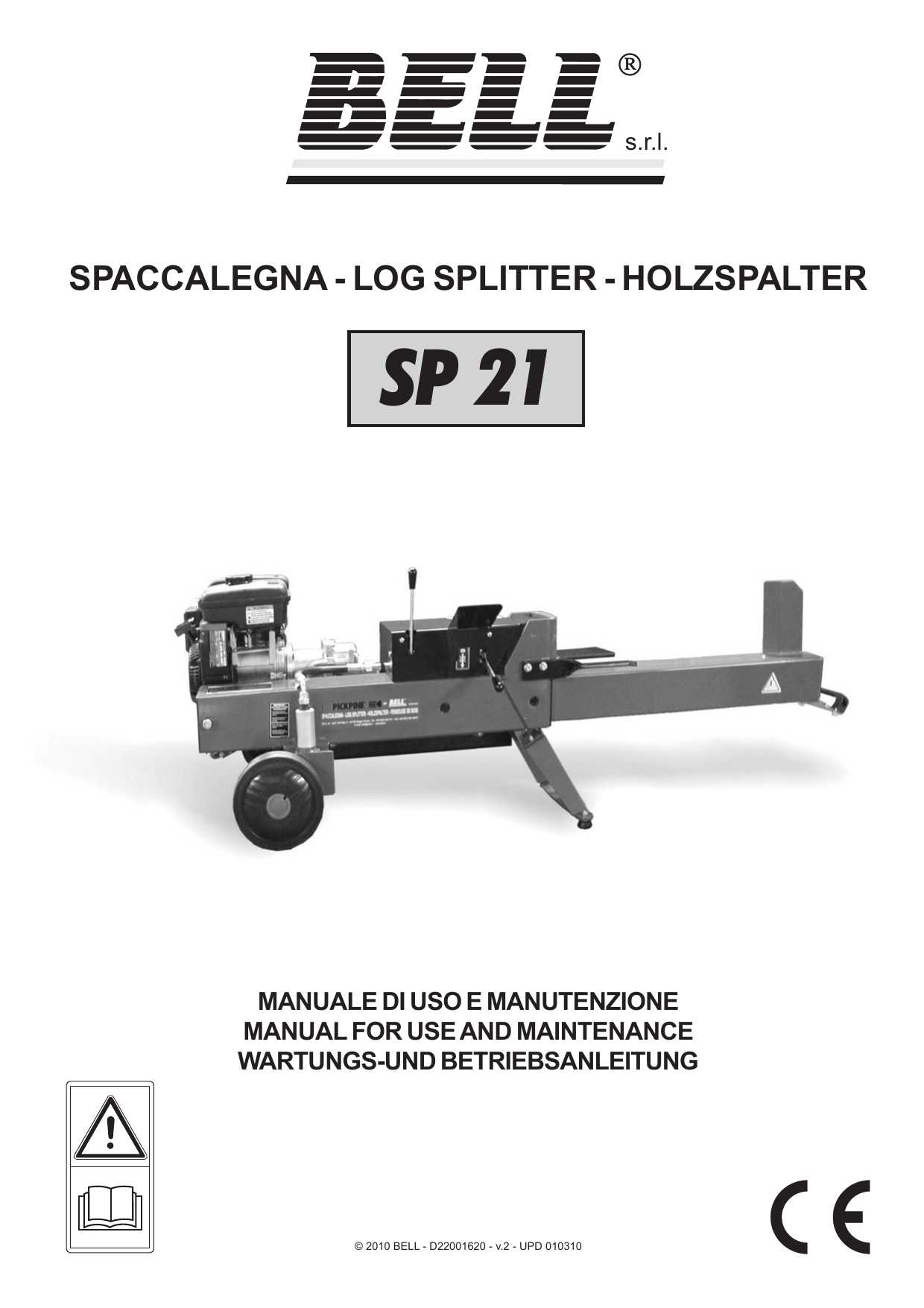 pickpine bell log splitter k&auml;ytt&ouml;ohje