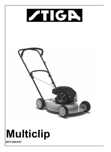 stiga multiclip 50 st 45 ohv k&auml;ytt&ouml;ohje